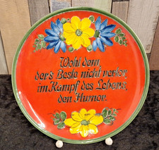 Sammelteller, Wandteller mit Spruch, 60er/ 70er Jahre