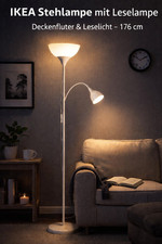 IKEA Stehlampe mit Leselampe – 176 cm – Deckenfluter & Leselicht, 803.048.75