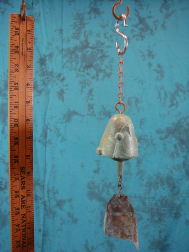 Paolo Soleri 9" Bronze Wind Bell - 2" Bell Amazing Verdigris Natural Patina NEW - Picture 5 of 20