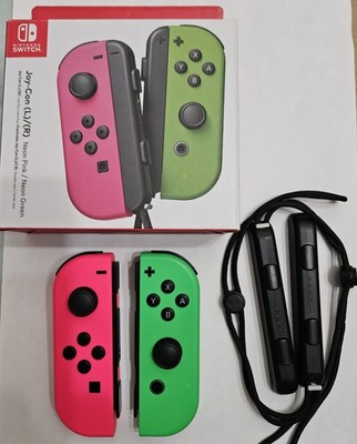 Official Joy-Con (L/R) for Nintendo Switch - Neon Pink/ Green Upgraded W/ TMR