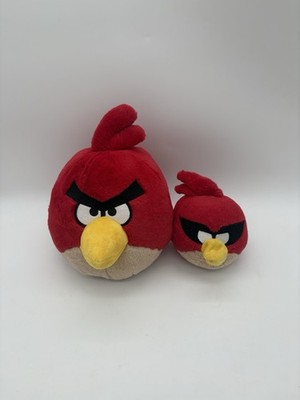 Angry Birds Red Plush Lot Of Two Commonwealth 2010 Terence Soft Clean
