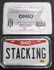 Stacking Across America Ohio Color License Plate 1oz Silver Bar COA #106/ 1,000