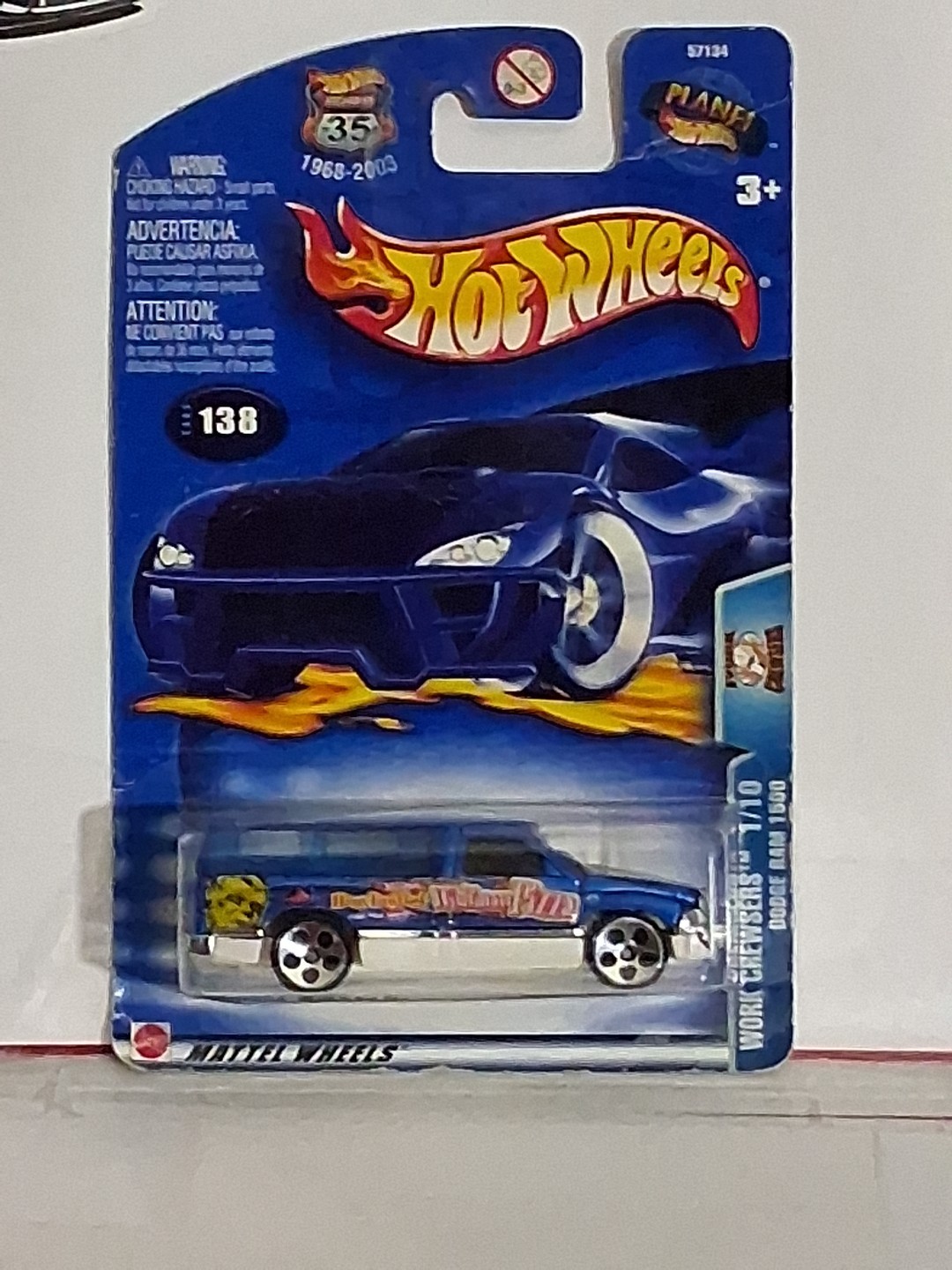 Hot Wheels WORK CREWSERS, DODGE RAM 1500, Blue, 1/10, 2003 138, 2002 B22