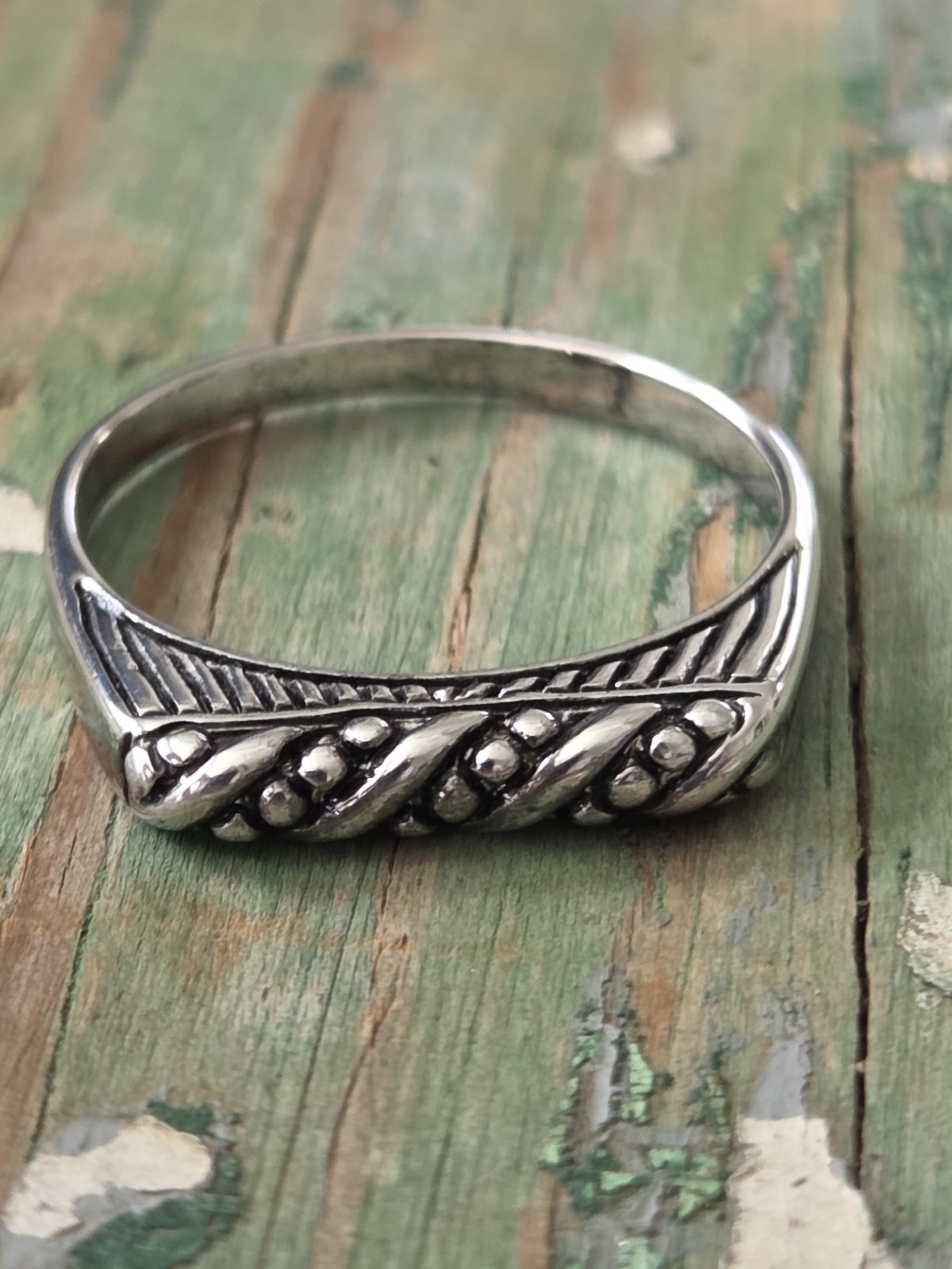 Vintage 925 Solid Sterling Silver Stack Diagonal … - image 2