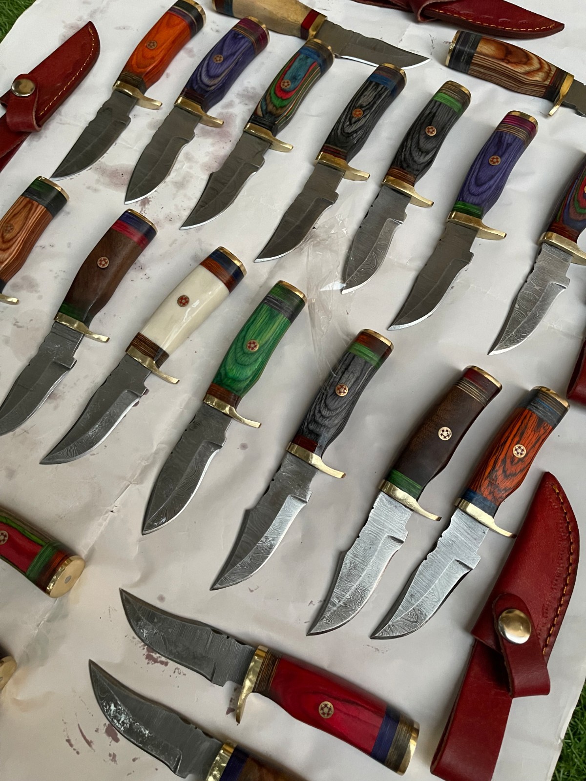 Knives Ebay WHOLESALE LOT OF 20 CUSTOM HANDMADE DAMASCUS STEEL SKINNER KNIVES WITH ...