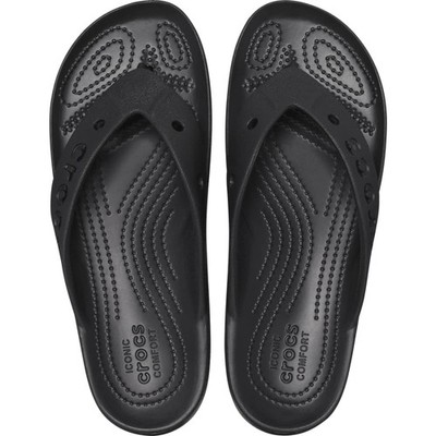 aya　#8 Crocs Women's Baya Platform Flip Flops Size 8 Black Iconic Comfort