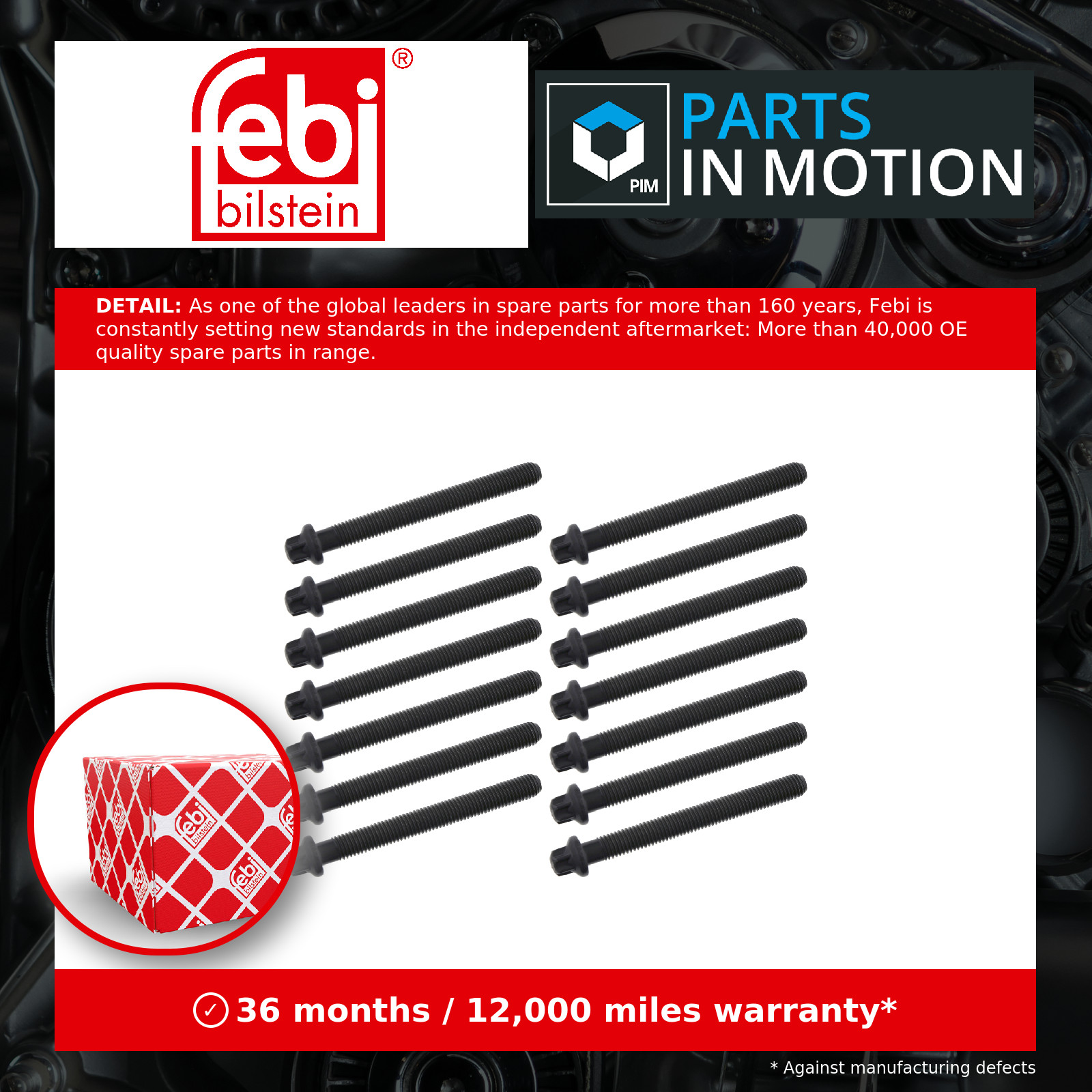 Cylinder Head Bolts 08245 Febi Set Kit 11121721938 1721938 Quality Guaranteed - Image 17
