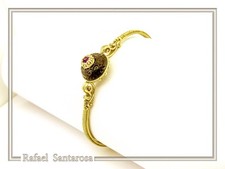 Byzantine Silver Bracelet with Amethyst, Sky Blue Topaz, Garnet or Peridot 18