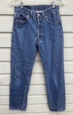 VTG 80s 90s Levi 501 Button Fly Distressed Denim Jeans 30x36 (28x32 Actual) USA