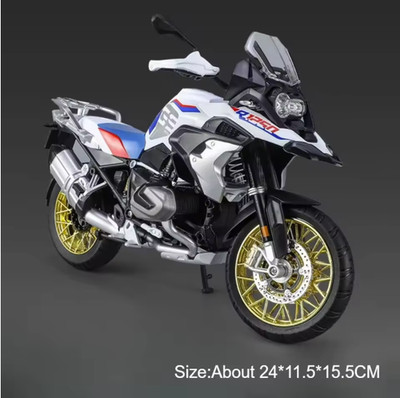 1:9 Honda Monkey R1250GS Motorcycle Model Alloy Sound Light Toy White