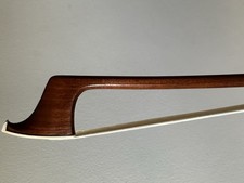 A Rare Antique Full Size Silver Mounted Eugene Eberle Rotterdam Cello Bow