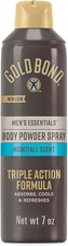 Gold Bond Men's Essentials Talc-Free Body Powder Spray 7 oz. Recharge Scent Wetn