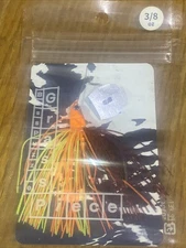 Bass Puzzle Grass Piece 3/8 Oz  Red Hot Craw Ships USA.