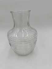 Juice Pitcher Glass Carafe Clear Anchor Hocking Ribbed Canister 8"  Holidays