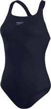Image of Speedo Women's Swimsuit Eco Endurance+ Medalist Swimming Costume Navy- Size 30