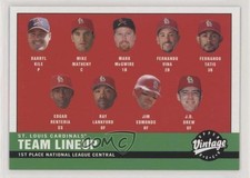 2001 Vintage Darryl Kile Mike Matheny Mark McGwire Fernando Vina Tatis #208 04br