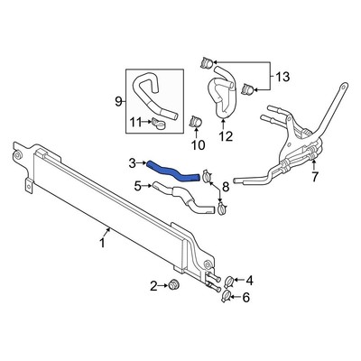 For Mazda CX-7 2007-2012 Mazda FSL1199D1A Automatic Transmission Oil Cooler Hose