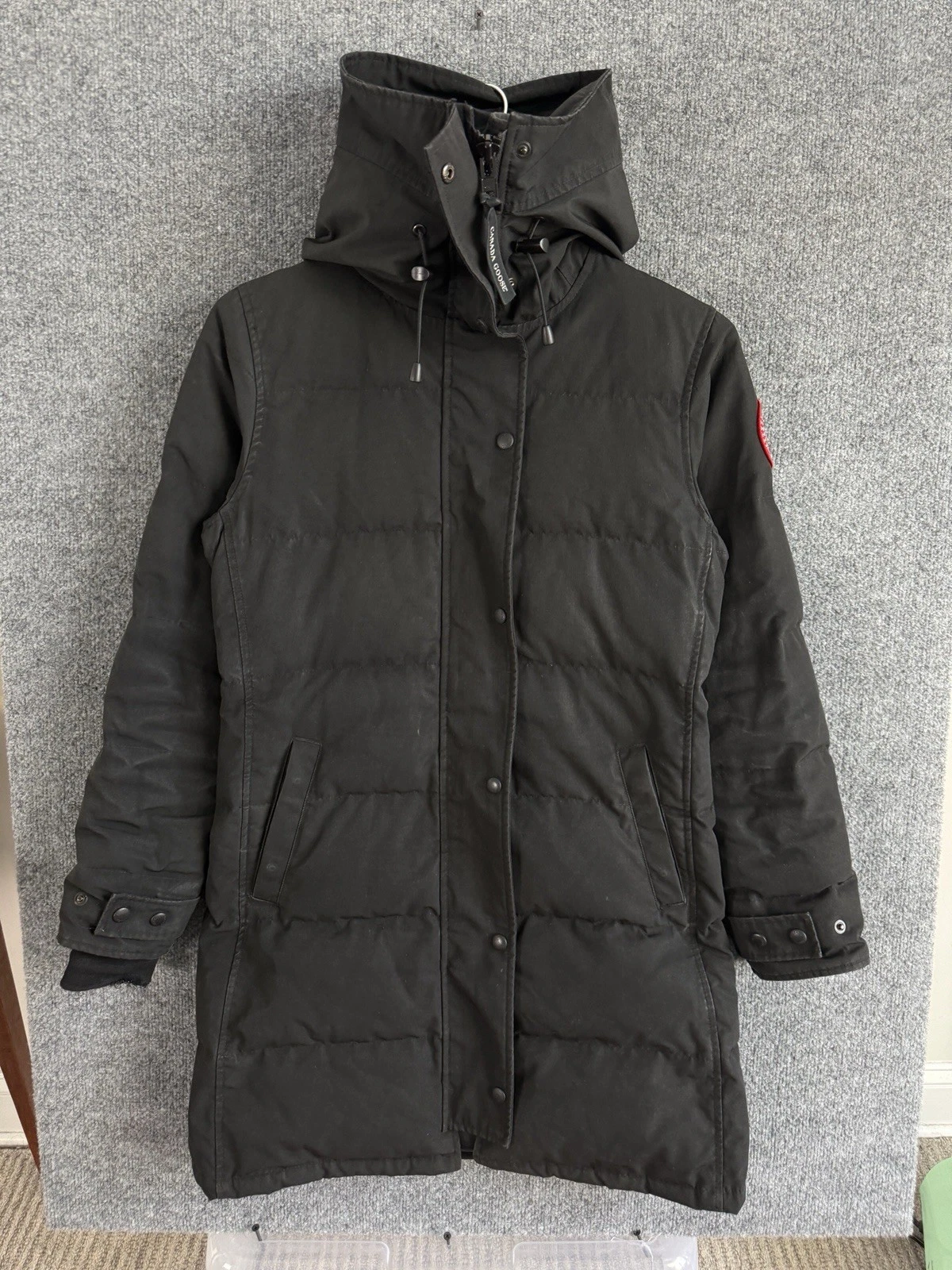 Canada Goose Mackenzie Down Parka Jacket Coat Black Womens Small Hooded Gorp