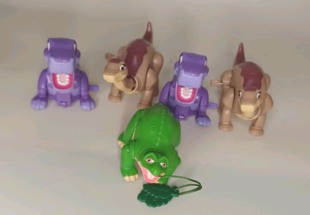 Vintage 1997 Burger King Land Before Time Kids Meal Toy Lot of 5 Dino Figures