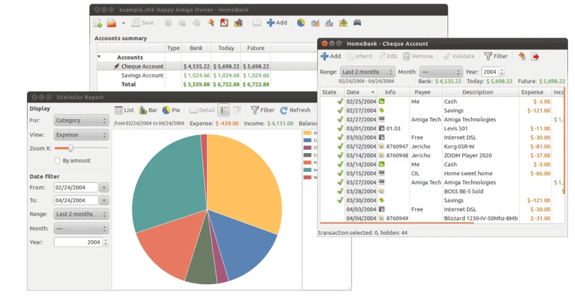 Software de finanzas personales HomeBank para contabilidad, presupuesto, seguimiento de gastos + Foto 3 de 4