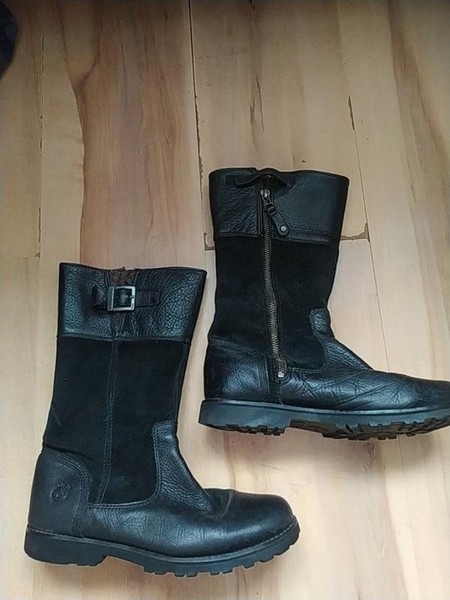 Women Timberland Boots Black Leather 38 #NZEA