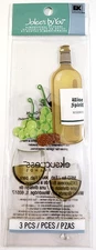 Wine Glass & Bottle Grapes Cork Jolee's By You 3D Stickers