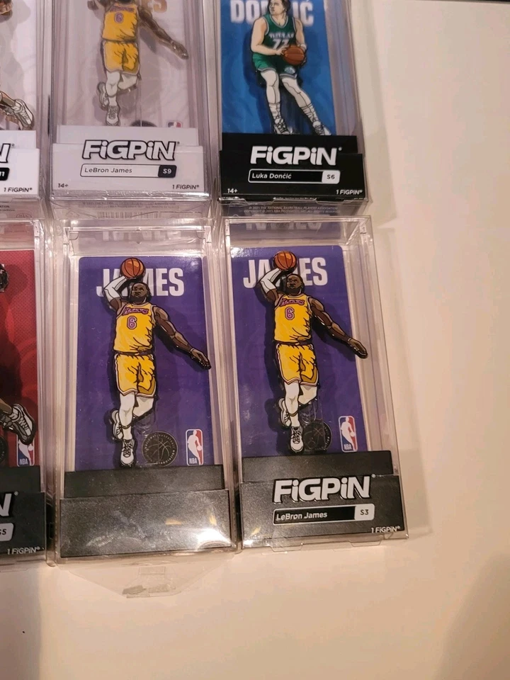 NBA FiGPiN Gold LA Lakers Lebron JAMES Kevin DURANT Zion WILLIAMSON Luka DONCIC - Image 3 of 4