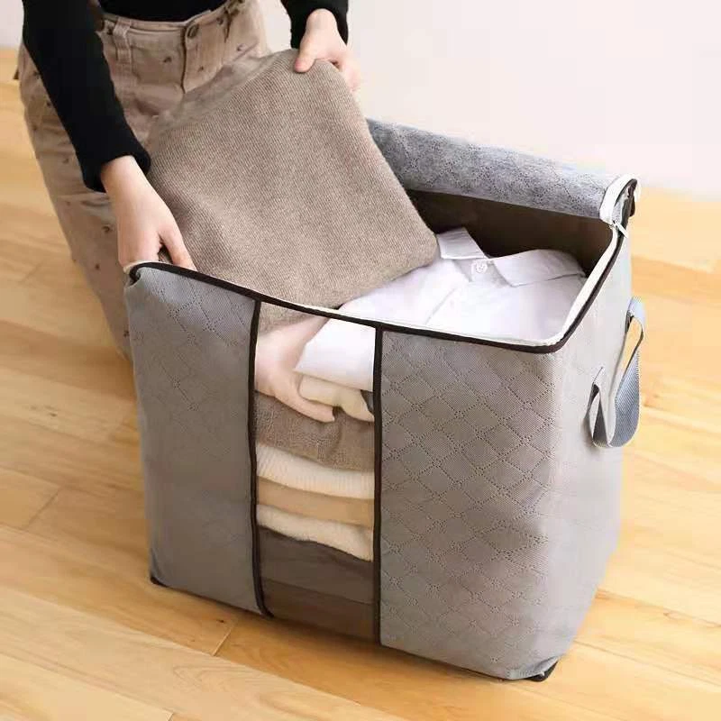 Fabric Foldable Storage Bags Clothing Organizers Wardrobe Cube Closet Boxes