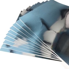A4 Silver Card Metallic  10 Sheets Mirror Card Shiny Metallic Board 220gsm