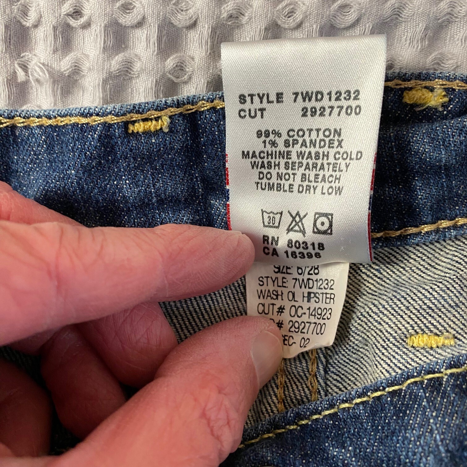 Jeans Lucky Brand Bartlett Sweet N Low - Taille 00/24, Crop Ankle, Occasion Très Bon état