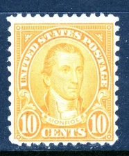 562 - 1923 10¢ James Monroe Perf 11 Fine - Single