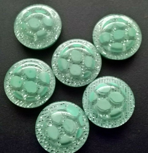 12 X PRETTY TURQUOISE/AQUA BABY/SHIRT BUTTONS GLITTER SURROUND INSIDE 12MM - NEW - 第 4/4 張圖片
