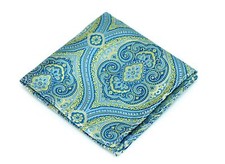 Lord R Colton Masterworks Pocket Square - Green Tapestry Silk - 75 Retail New