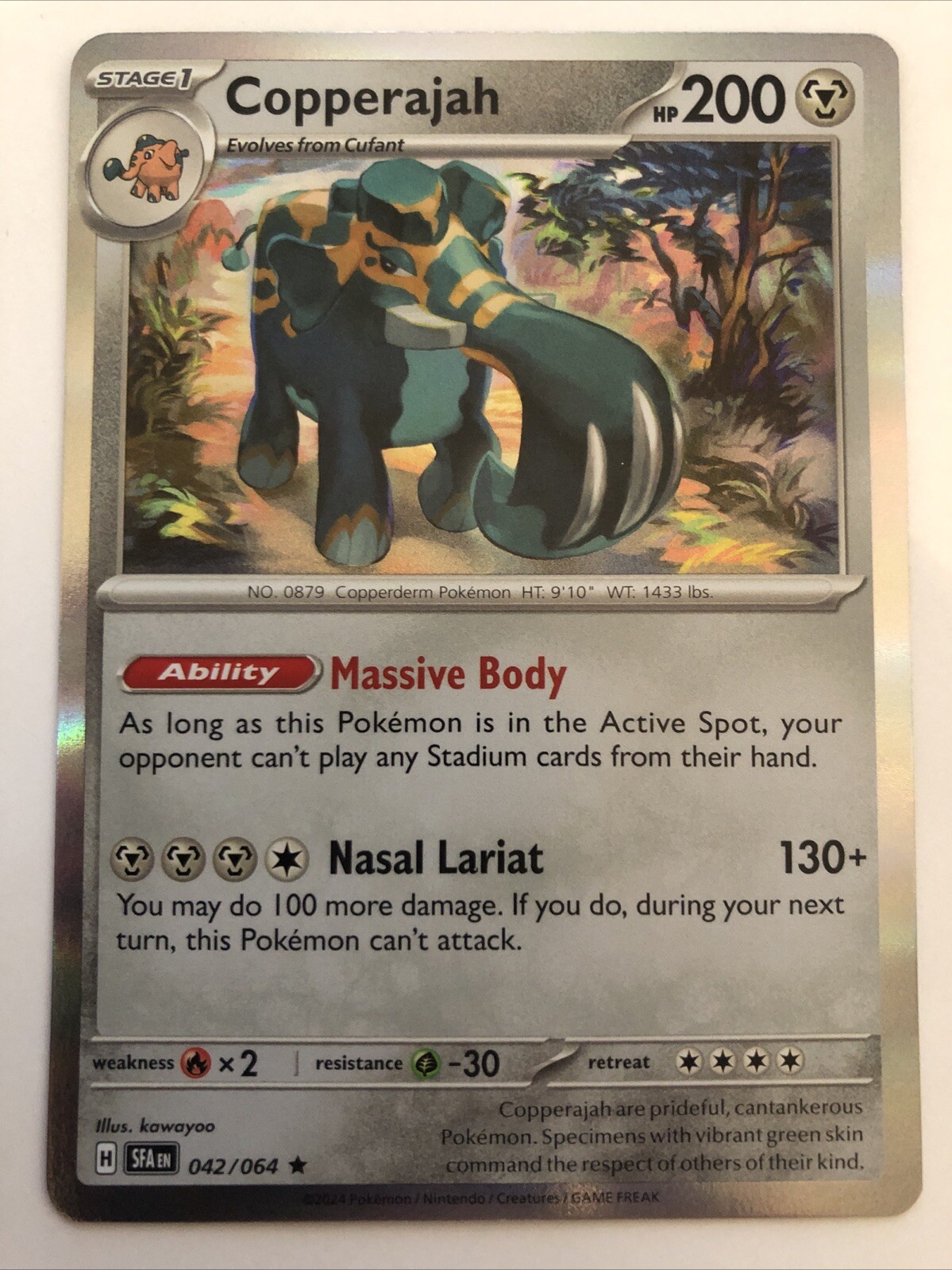 Pokémon TCG Shrouded Fable Copperajah Holofoil 042/064 NM Rare