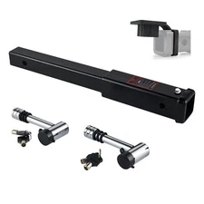 Trailer Hitch Extender 18Inch Extension Length for 2Inch Receiver Tube w/ 2 Lock
