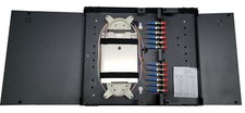 12 Fiber Wall Mount w/ 12 ST/UPC Simplex Adapters, SM Pigtails  Splice Tray