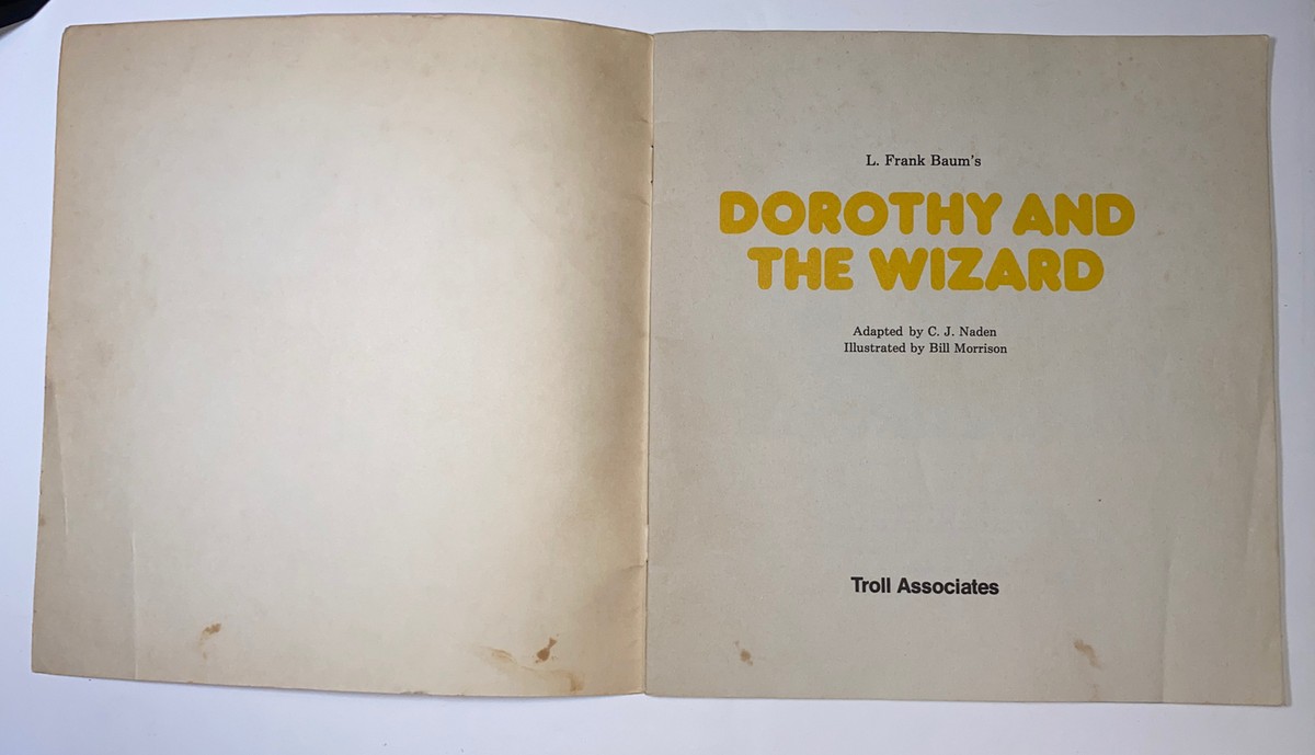 Vintage 1980 Dorothy and the Wizard of Oz Paperback Book Troll