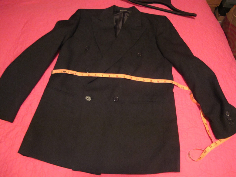 Nordstroms Suit SALE double breasted Wool peak lapelspleated pants Sz