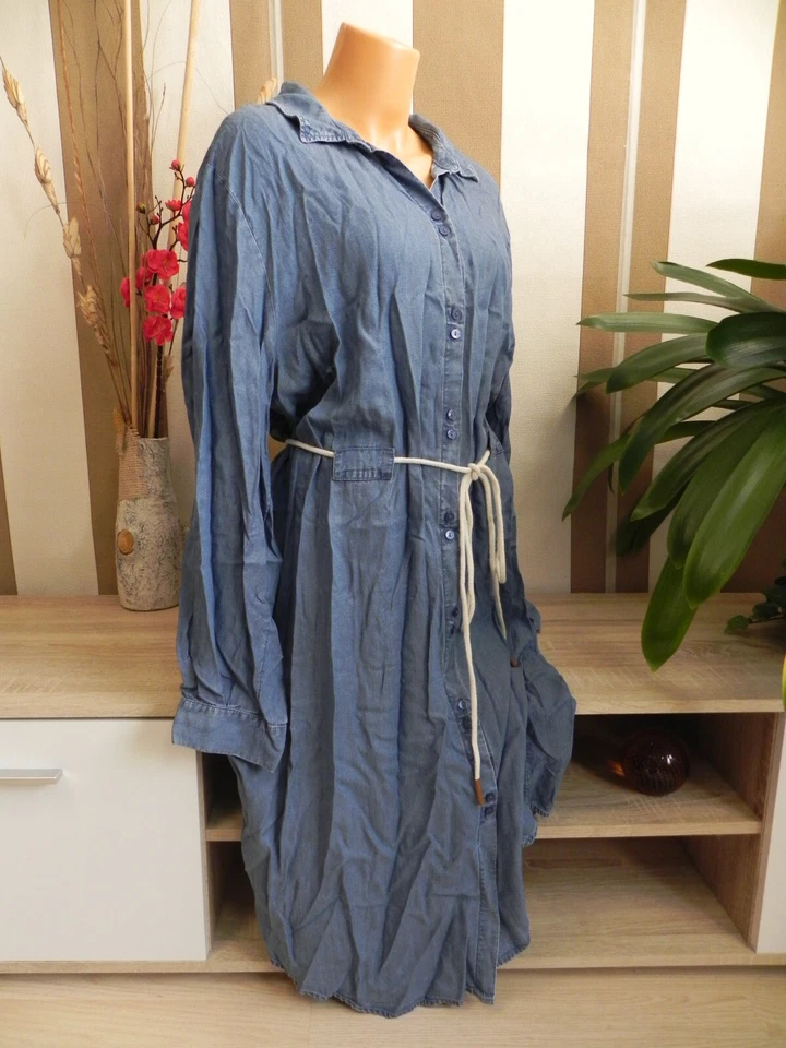 Tom Tailor * hübsches, weiches Hemd- Kleid Blusenkleid Lyocell * Gr. 48 - Bild 2 von 4