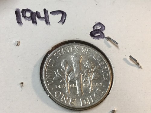 1947 High Grade Silver Roosevelt Dime, 1 dime from those pictured - Picture 4 of 12