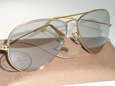 1960's 58 14mm VINTAGE B L RAY-BAN ARISTA PHOTOCHROMIC AVIATOR SUNGLASSES SUPER