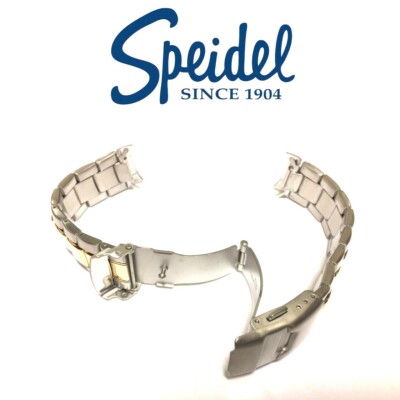 Bracelet De Montre Speidel 1722/15 - Acier Inoxydable Plaqué Or 18mm - Neuf Avec Étiquette