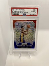 2015-2016 Panini Red White Blue Prizm #322 D’Angelo Russell PSA 10 GEM MT