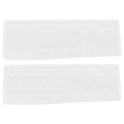 2 Pcs White Keyboard Cover Decorative Water- Resistant - Picture 1 of 12