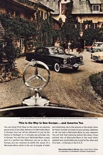 1961 MERCEDES-BENZ At The Schloss Mittersill Sport & Gun Club  ~VINTAGE PRINT AD