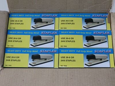 NEW! 12 Stapler Heavy Duty Stapler USE 24/6 or 26/6 Staples Color Black