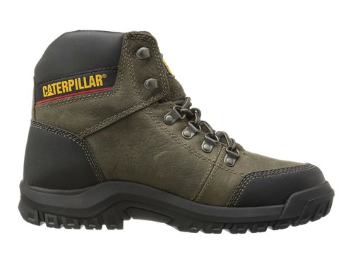 Men Caterpillar Outline Steel Toe Work Boot P90802 Dark Gull Grey 100% Authentic - Picture 3 of 7