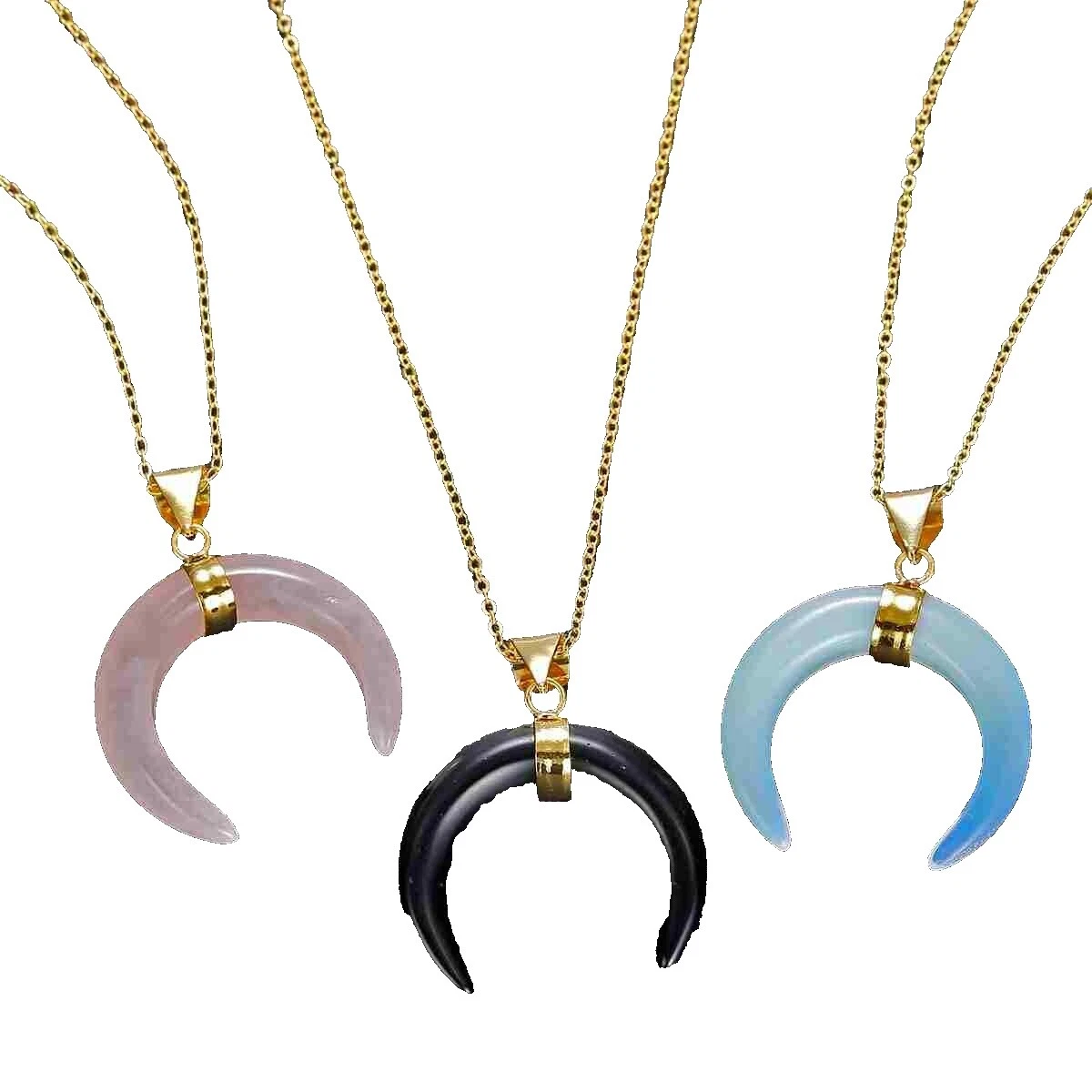 Horn Moon Chain Fashion Necklaces & Pendants