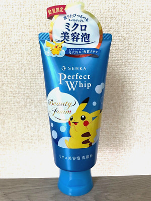 Pokemon Pikachu  Face Wash Cleaning Foam Cleanser Shiseido SENKA Perfect Whip
