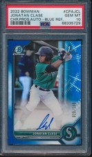 PSA 10 JONATAN CLASE AUTO 1st 2022 Bowman Chrome BLUE REFRACTOR/150 RC GEM MINT